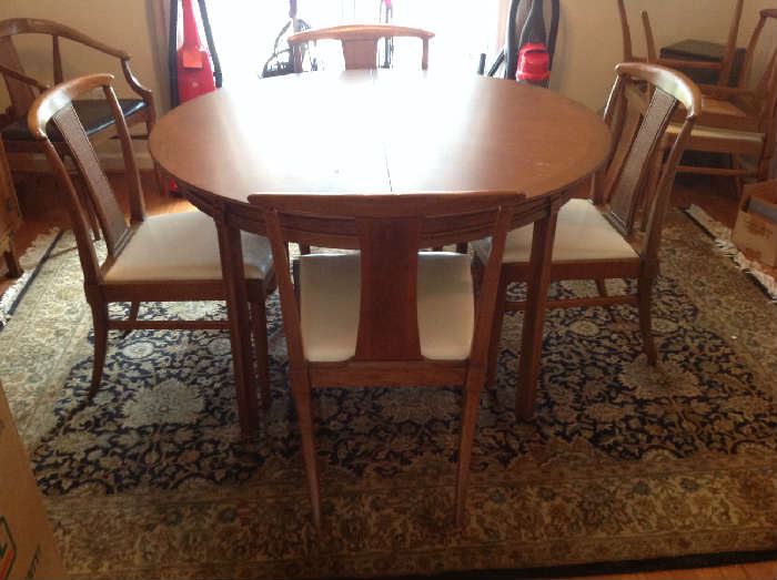 Mid Century dining table / 6 chairs $ 360.00