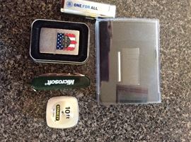 Harley Davidson lighter and •Mini jet J.T. Dupont lighter
