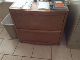 Wooden two drawer Filing cabinet