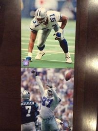 Photographs Dallas cowboy players Broderick Thomas & Kaveika Pittman