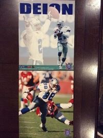 Photographs Dallas cowboy players Dion Sanders and Michael Irvin