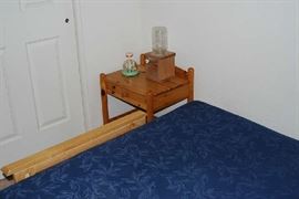 PINE NIGHT STAND, FULL SIZE FUTON