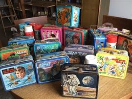 Small selection of lunch boxes from the 60's-80's