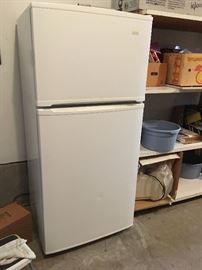 Refrigerator/freezer in the garage, very clean