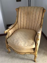 French provincial arm chair with down cushions