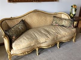 French provincial sofa with down cushions