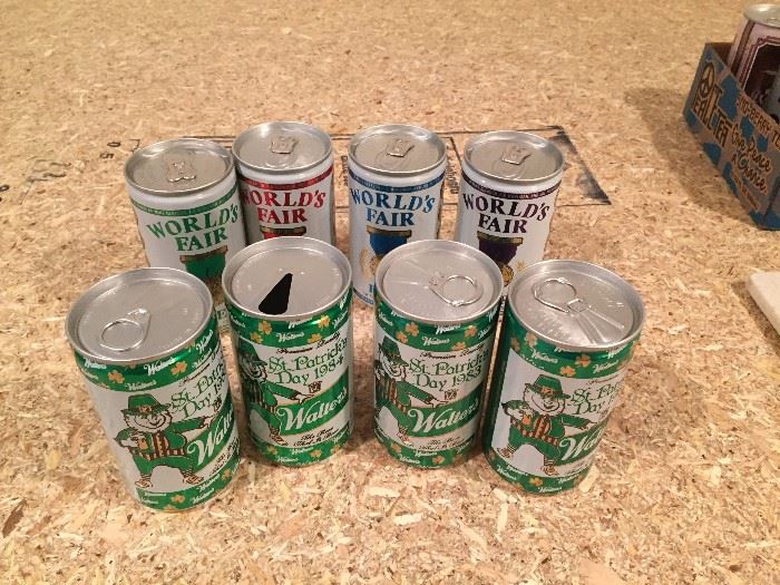 World's Fair and Walters St. Patrick Day Beer Cans