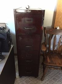 Macey Antique Metal Filing Cabinet
