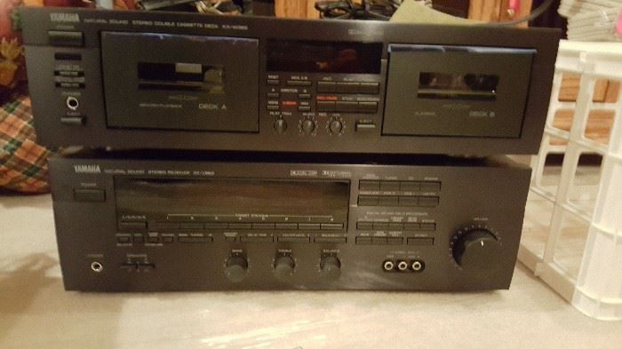 Yamaha Stereo Receiver and Cassette Player
