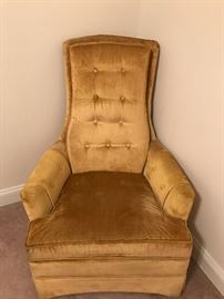 2 Gold Vintage Arm Chairs