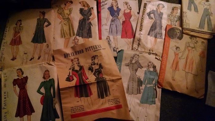 VINTAGE SEWING PATTERNS...20S/30S/40S