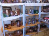 Large vintage and antique Bennington collection plus antique pewter chocolate molds