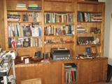 Large bookcase....plus many books..we also have antique/vintage books