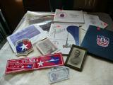 vintage memorabilia from various navy ships...Merrill, USS Texas, ...signed photographs..