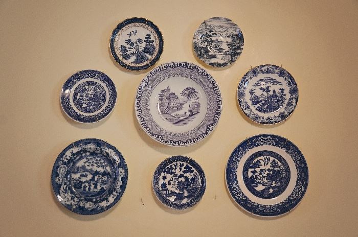 Blue Willow plate collection