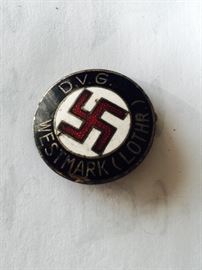 German WWII D.V.G. Westmark (Lothr.) Enamel Pin Badge 