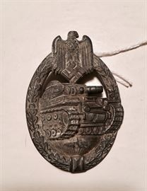 German WWII Combat Panzer Assault Tank Badge 