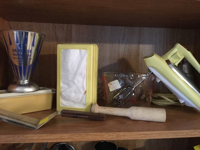 Most of the kitchen items are new, but we have a number of cool vintage items