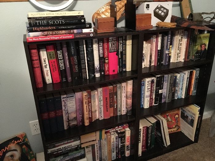 Another bookcase filled with hardbacks