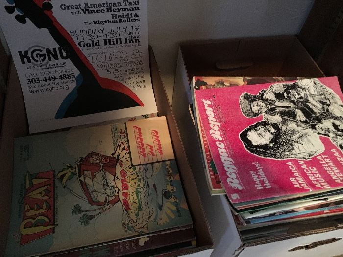 Very cool boxes of reggae magazines