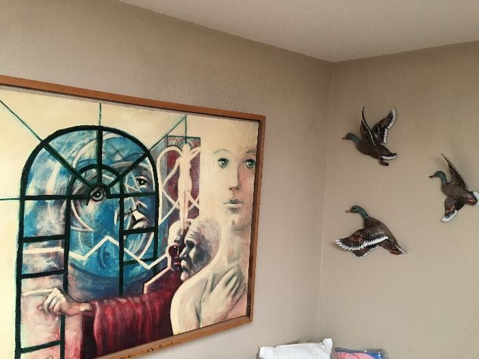 Some unusual original art and classic flying ducks on the wall :-)