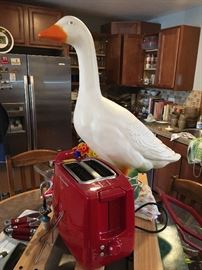 Gladys the Goose may have started out a Blow Mold Lamp, but she is a sweet feature to any decore.
