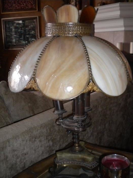 Antique Tiffany Lamp with marble base