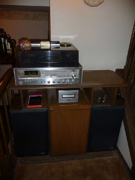 PIONEER STEREO-SPEAKERS, RECORD PLAYER, 8-TRACK PLAYER