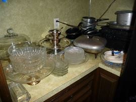 CLEAR GLASSWARE, POTS