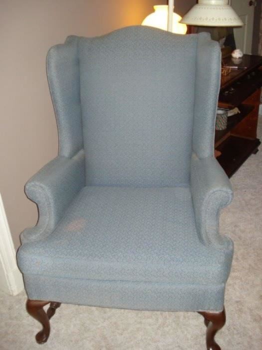 pair of Queen Anne wing chairs