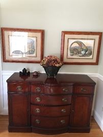 Mahogany Sideboard  - Signed Prints