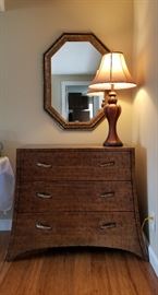 Darling 3 drawer dresser, mirror and lamp