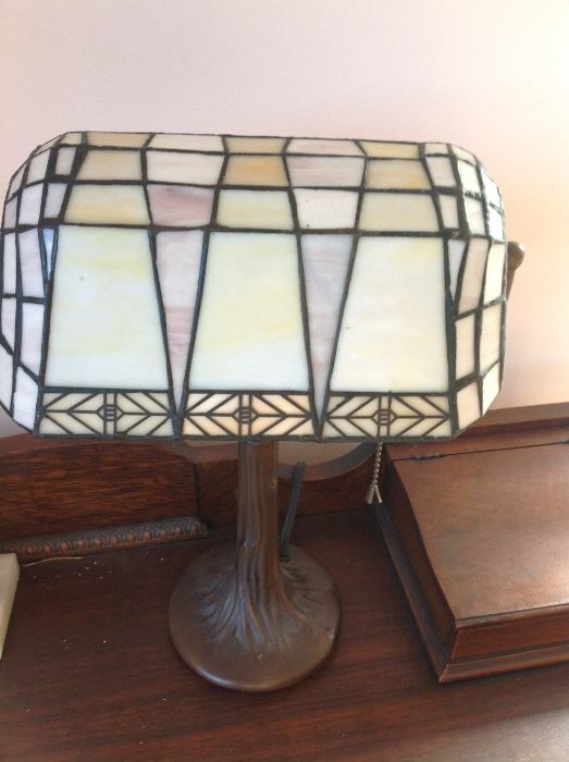 Antique Stained glass table lamp