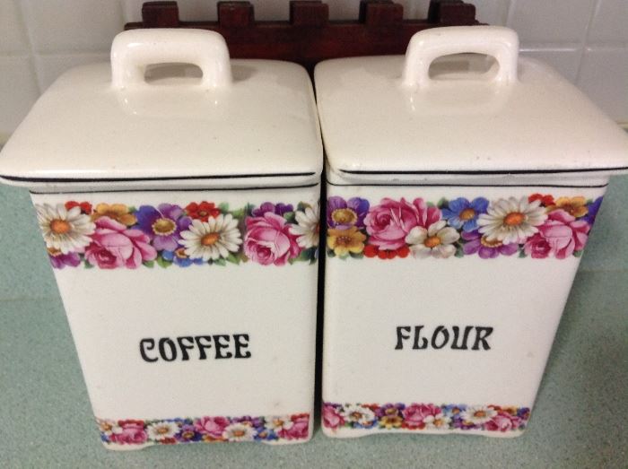 Vintage coffee/ flour decanters