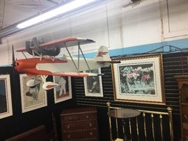 Several vintage model planes and boats