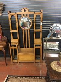 Antique hall tree