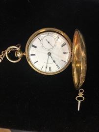 Gold pocket watch