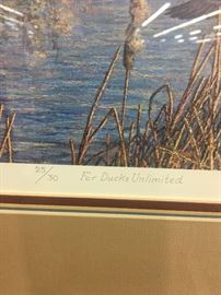 Collection of ducks unlimited signed vintage prints