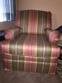 Pink and Green striped Comfy Chair - Very Clean