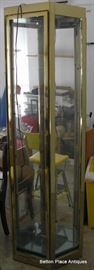 Brass and Glass Display Case Lighted  $65.00