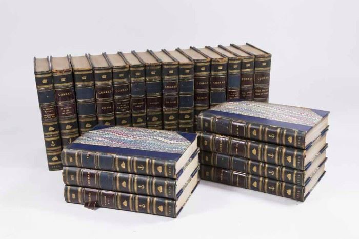 Lot 23: 21 Leather Bound Books