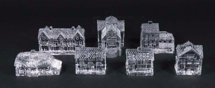 Lot 59: Set 7 Waterford Crystal Houses