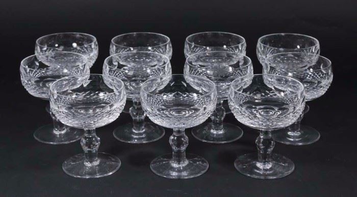 Lot 60: 11 Waterford Colleen Short Stem Champagne Goblets