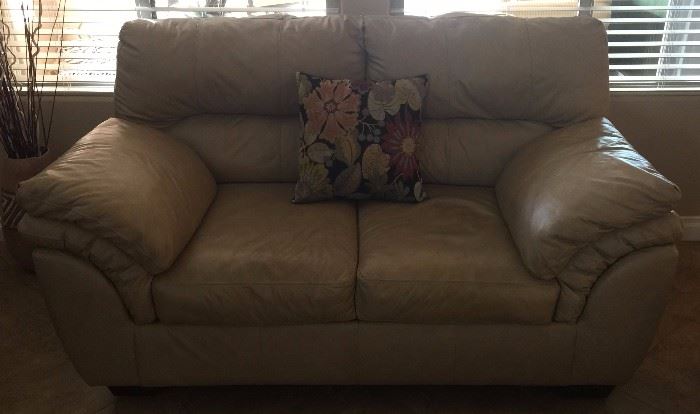 Ashley Blended Leather Sofa, Loveseat and Recliner
