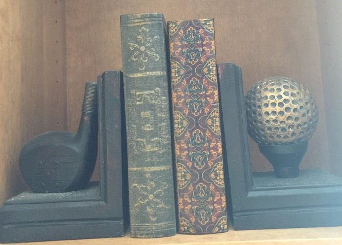 Golf Bookends, Decorative Books
