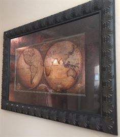 Foil Globe Framed