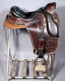 Ortho-Flex Cut Back Endurance Saddle with Stirrups and Pad, Size 15