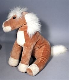 LARGE Well's Fargo 160 Years of Service Stuffed Horse, 41"L, and Stuffed Horse, 26"L
