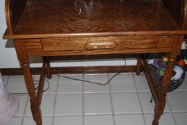 Small Oak Roll Top Writing Desk