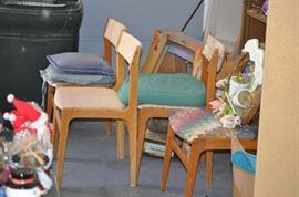 4 MID CENTURY DINING CHAIRS